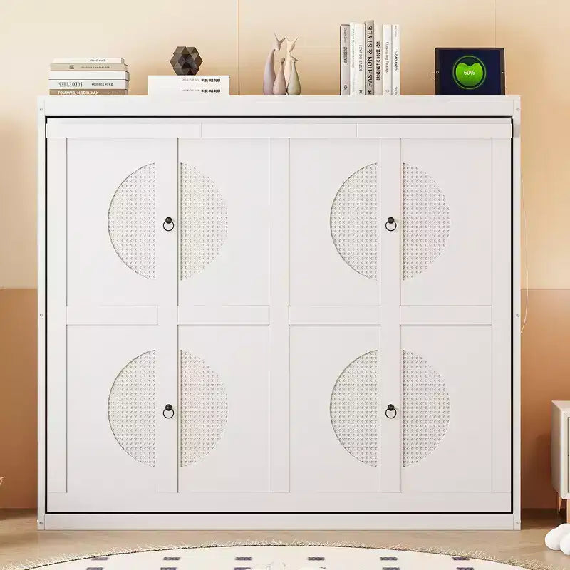 Wood Murphy Bed with Charging Ports