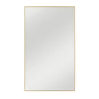 35 in. W x 59 in. H Rectangular Metal Framed Wall Mirror in Gold