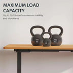 Electric Height-Adjustable Standing Desk with Solid Desktop