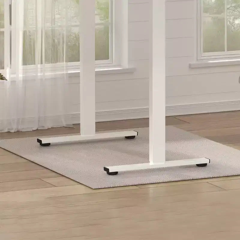 Electric Height-Adjustable Standing Desk with Solid Desktop