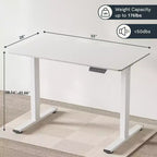 Electric Height-Adjustable Standing Desk with Solid Desktop