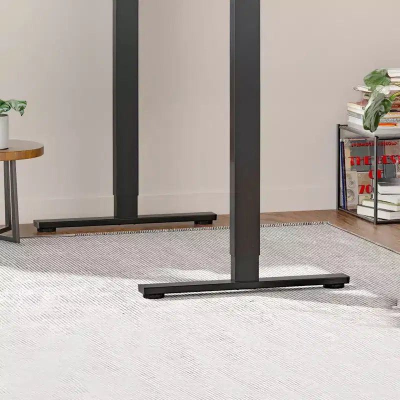 Electric Height-Adjustable Standing Desk with Solid Desktop