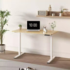 Electric Height-Adjustable Standing Desk with Solid Desktop