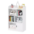 7-Shelf Freestanding Bookshelf with Cube Organizer for Bedroom and Living Room