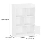 7-Shelf Freestanding Bookshelf with Cube Organizer for Bedroom and Living Room