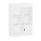 7-Shelf Freestanding Bookshelf with Cube Organizer for Bedroom and Living Room