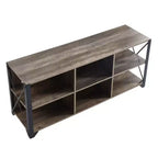 Industrial TV Stand for TVs Up to 55 Inches with Open Shelves