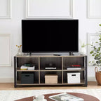 Industrial TV Stand for TVs Up to 55 Inches with Open Shelves