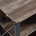 Industrial TV Stand for TVs Up to 55 Inches with Open Shelves