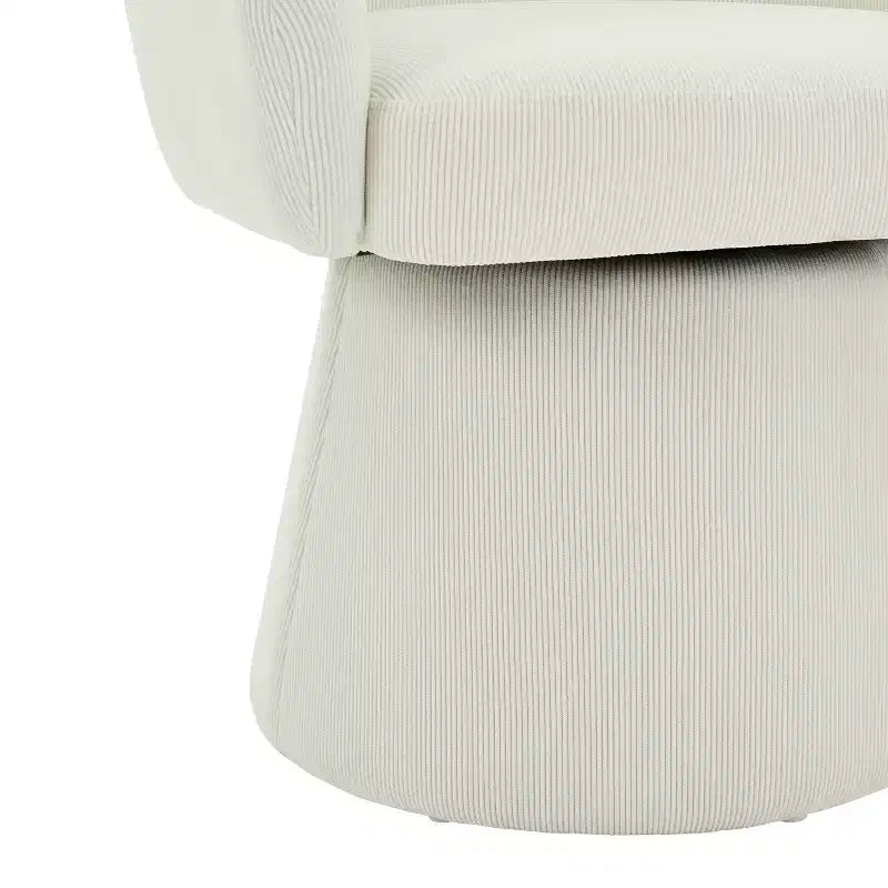 Mid-Century Modern Swivel Corduroy Accent Chair
