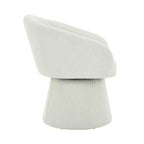 Mid-Century Modern Swivel Corduroy Accent Chair