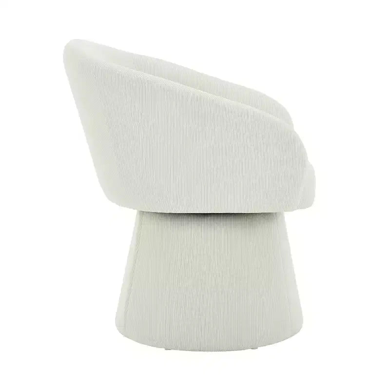Mid-Century Modern Swivel Corduroy Accent Chair