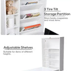 Wall Mounted Fold-Out Desk with Storage Shelves, White