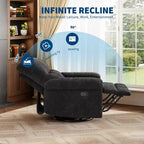 Oversized Swivel Rocker Recliner Chair with Chenille Upholstery