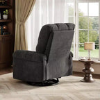 Oversized Swivel Rocker Recliner Chair with Chenille Upholstery