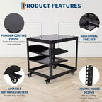Open Frame Server Rack with Adjustable Depth, Wall Mount and Floor Standing, 19-Inch Rackmount Compatible