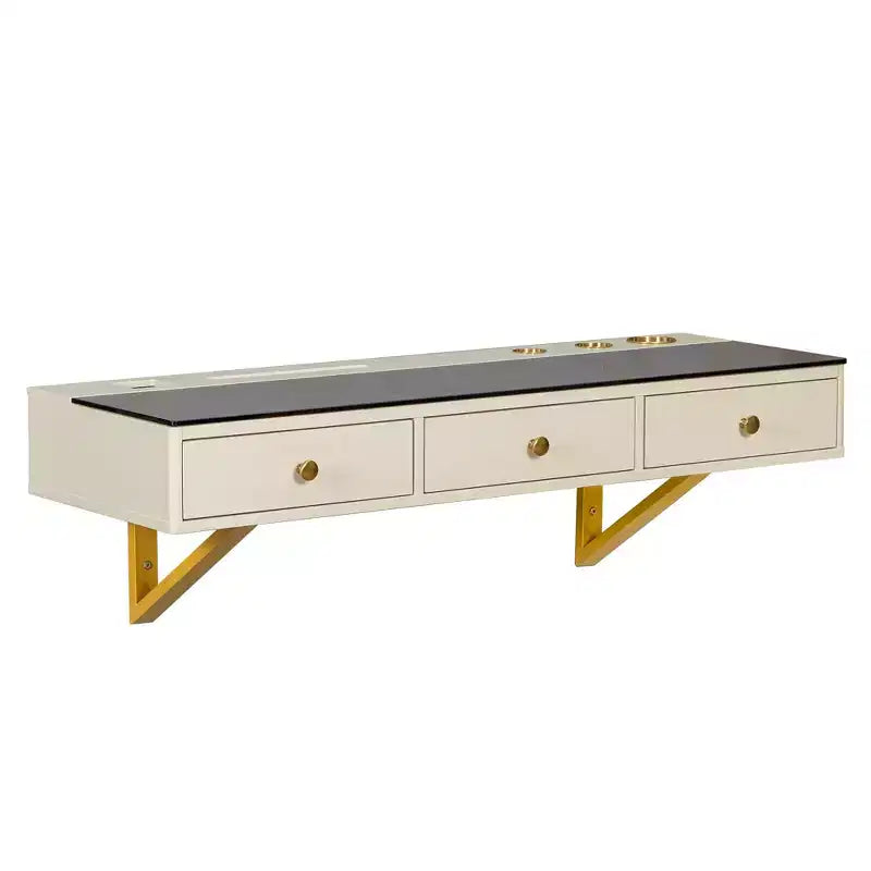 Wall-Mounted Floating Vanity Table with Drawers