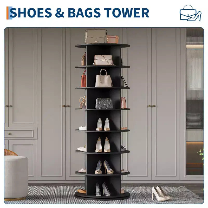 7-Tier Rotating Shoe Rack Tower