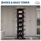 7-Tier Rotating Shoe Rack Tower