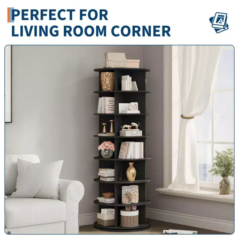 7-Tier Rotating Shoe Rack Tower