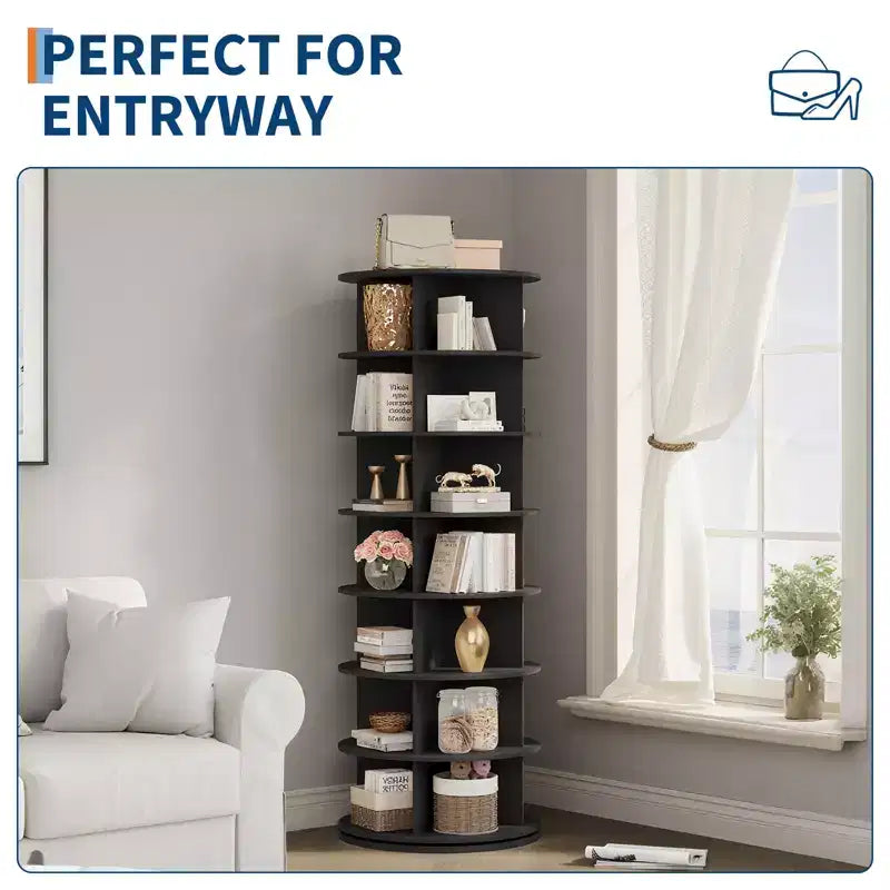 7-Tier Rotating Shoe Rack Tower