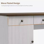 60-Inch Home Office Desk with Drawers and Charging Station