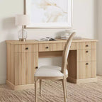 60-Inch Home Office Desk with Drawers and Charging Station