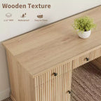 60-Inch Home Office Desk with Drawers and Charging Station