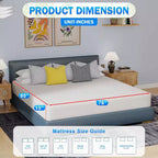 6 Inch Bamboo Charcoal Memory Foam Mattress – Medium Firm, CertiPUR-US Certified