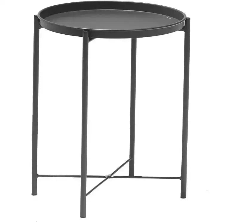 45 in. White Square Steel End Table
