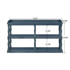 Entryway Console Table with 3-Tier Open Storage and Column-Style Legs