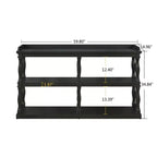 Entryway Console Table with 3-Tier Open Storage and Column-Style Legs