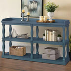 Entryway Console Table with 3-Tier Open Storage and Column-Style Legs