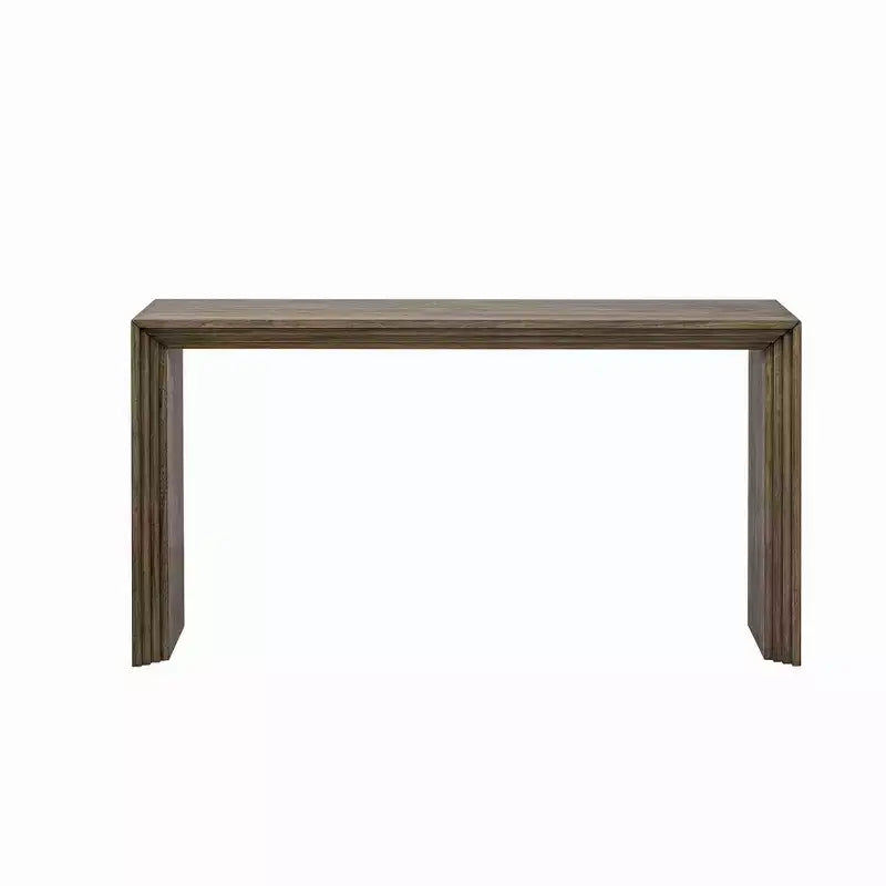Modern Console Table with Paulownia Veneer Top, 59" Entryway Accent Table for Foyer and Living Room