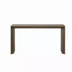 Modern Console Table with Paulownia Veneer Top, 59" Entryway Accent Table for Foyer and Living Room