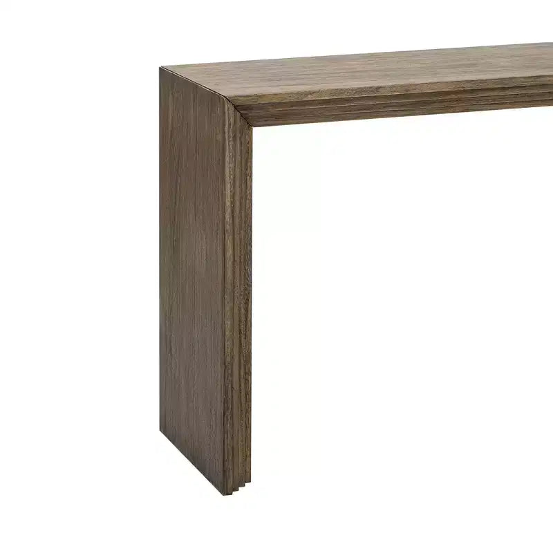Modern Console Table with Paulownia Veneer Top, 59" Entryway Accent Table for Foyer and Living Room