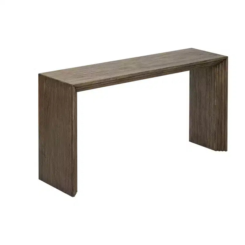 Modern Console Table with Paulownia Veneer Top, 59" Entryway Accent Table for Foyer and Living Room