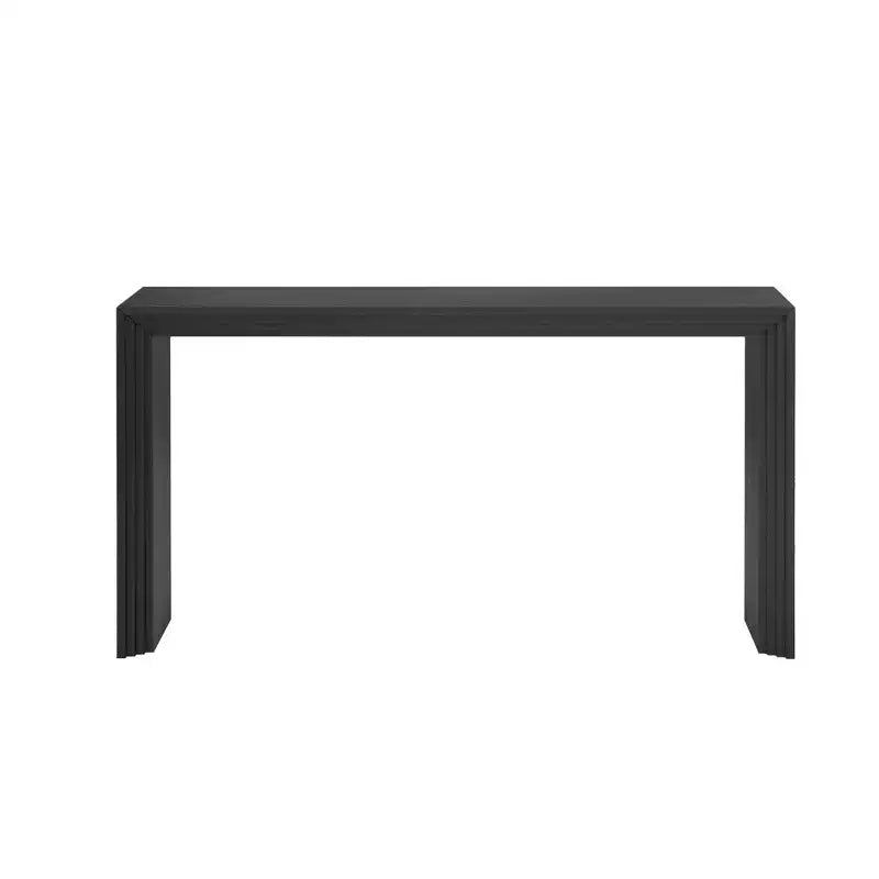 Modern Console Table with Paulownia Veneer Top, 59" Entryway Accent Table for Foyer and Living Room