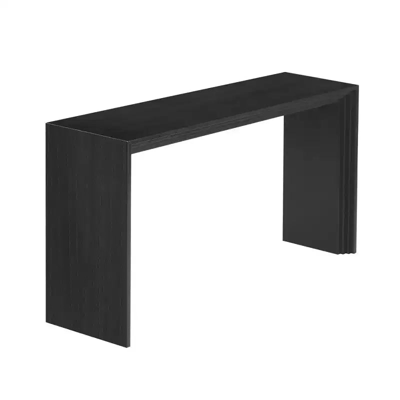 Modern Console Table with Paulownia Veneer Top, 59" Entryway Accent Table for Foyer and Living Room