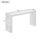 Modern Console Table with Paulownia Veneer Top, 59" Entryway Accent Table for Foyer and Living Room