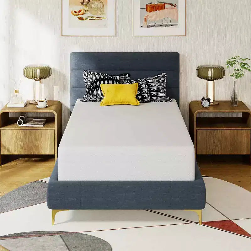 12 Inch Bamboo Charcoal Memory Foam Mattress, Medium Firm, CertiPUR-US Certified