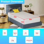 12 Inch Bamboo Charcoal Memory Foam Mattress, Medium Firm, CertiPUR-US Certified
