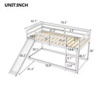 Twin over Twin Bunk Bed with Slide and Ladder