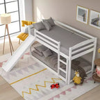 Twin over Twin Bunk Bed with Slide and Ladder