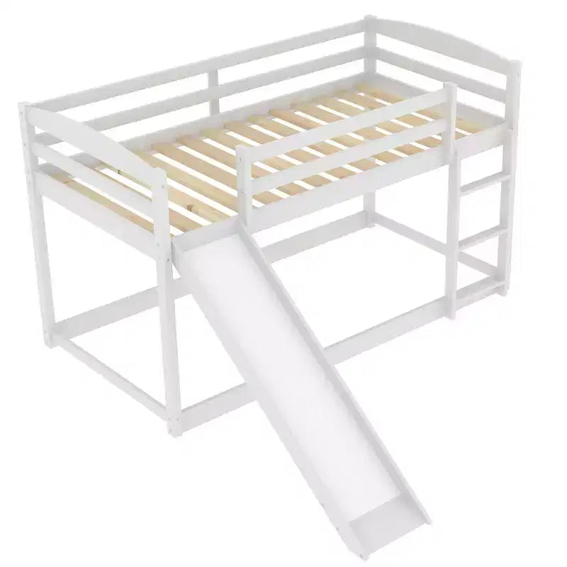 Twin over Twin Bunk Bed with Slide and Ladder