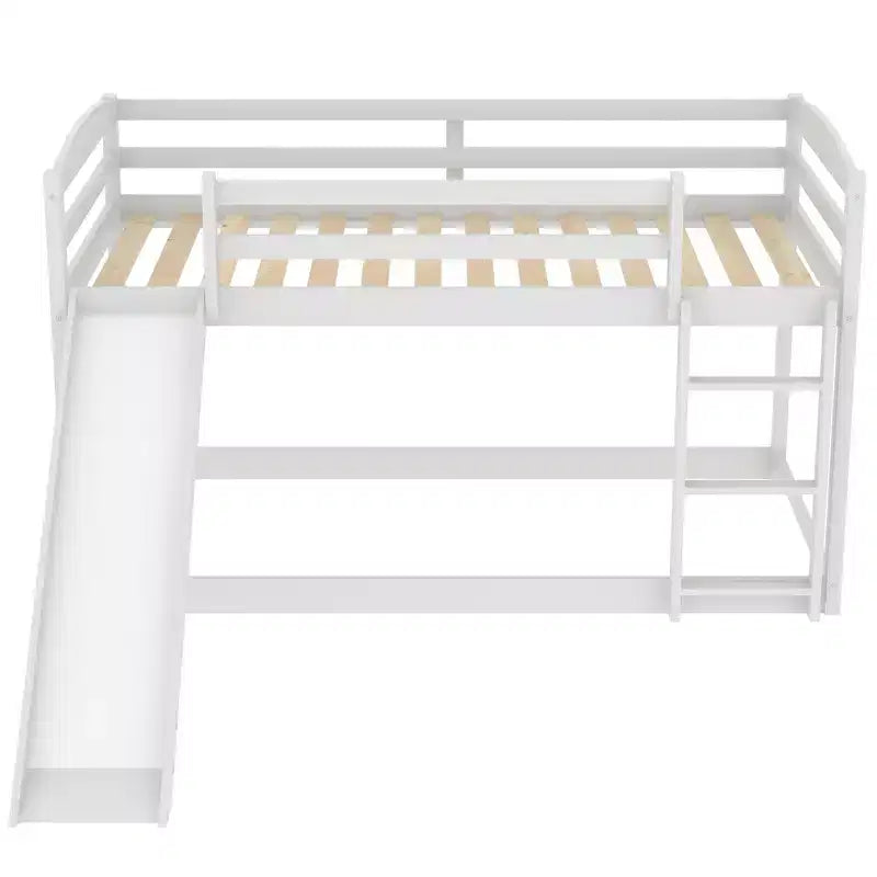 Twin over Twin Bunk Bed with Slide and Ladder