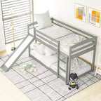 Twin over Twin Bunk Bed with Slide and Ladder