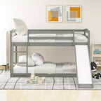 Twin over Twin Bunk Bed with Slide and Ladder