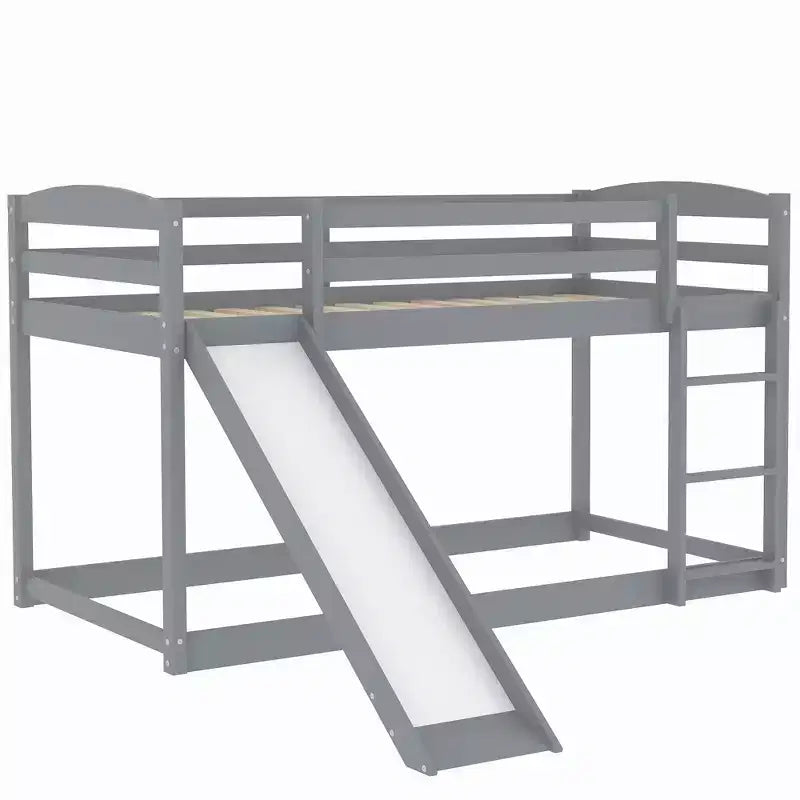 Twin over Twin Bunk Bed with Slide and Ladder