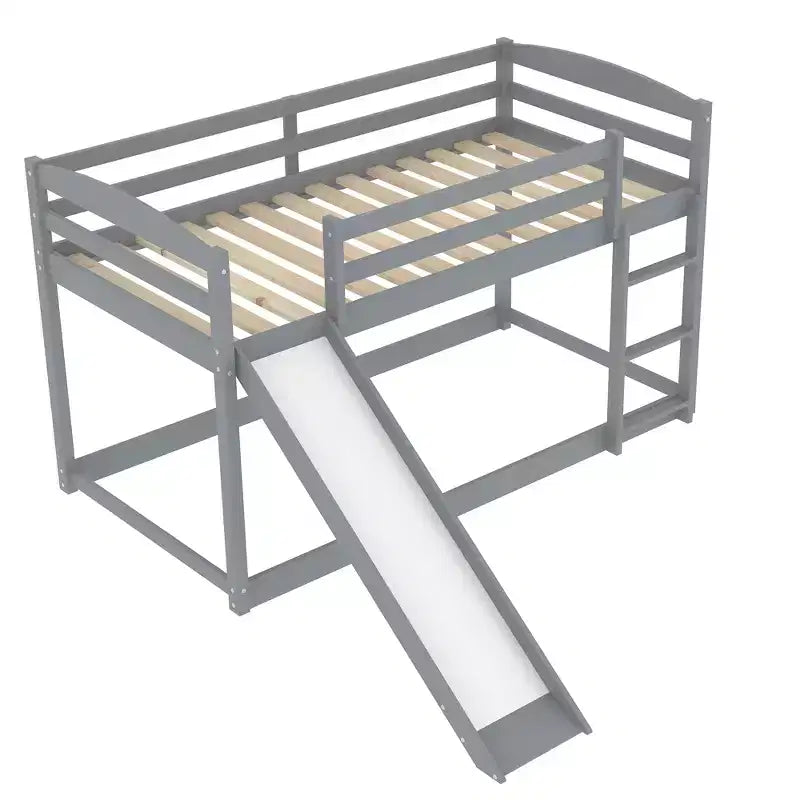 Twin over Twin Bunk Bed with Slide and Ladder